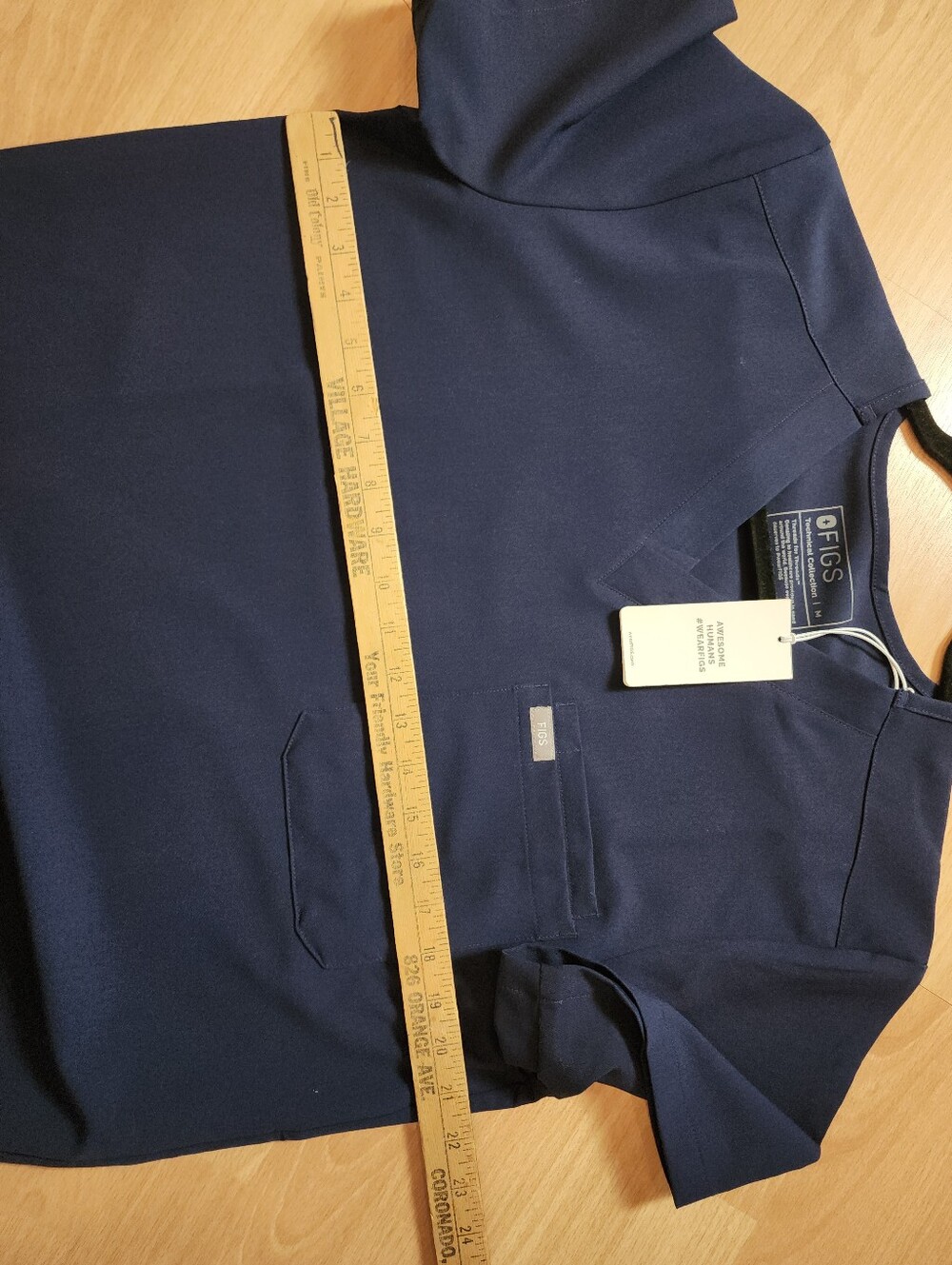 NWT Figs Leon Two-Pocket Scrub Top LOT OF 2 Men's Size Medium Navy Blue - Picture 8 of 14